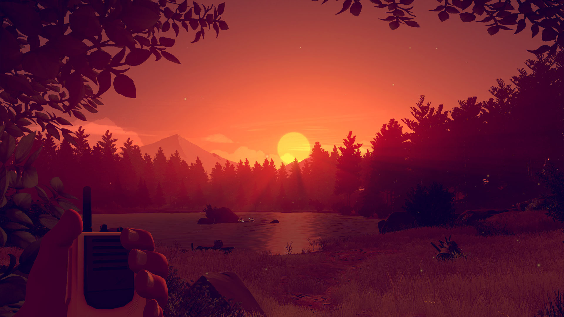 firewatch forest at dusk
